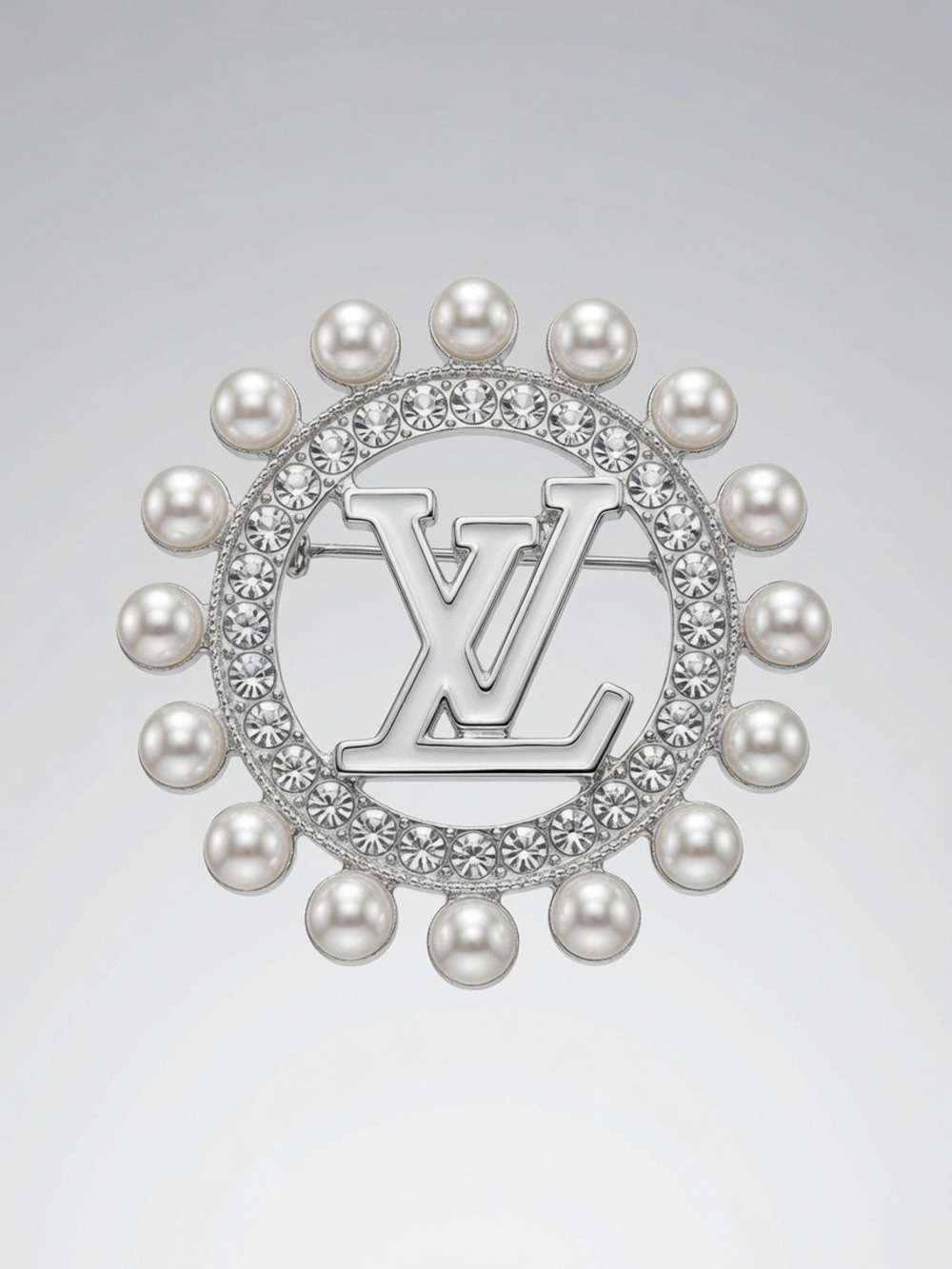 Fashion rhinestone pearl brooch